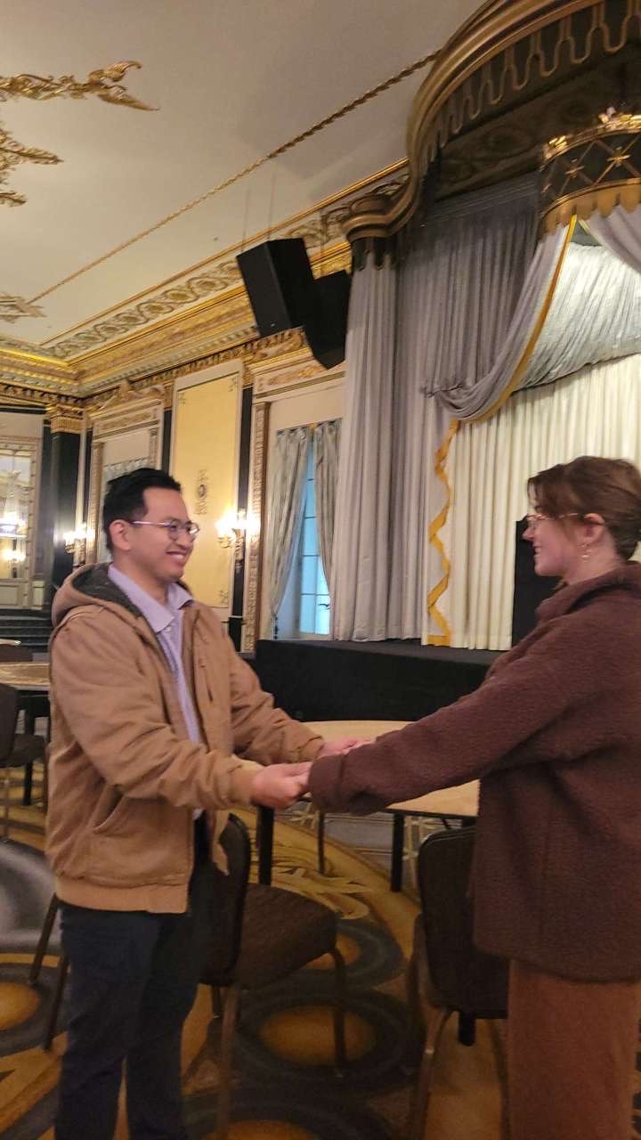 Kaley and Jay holding hands